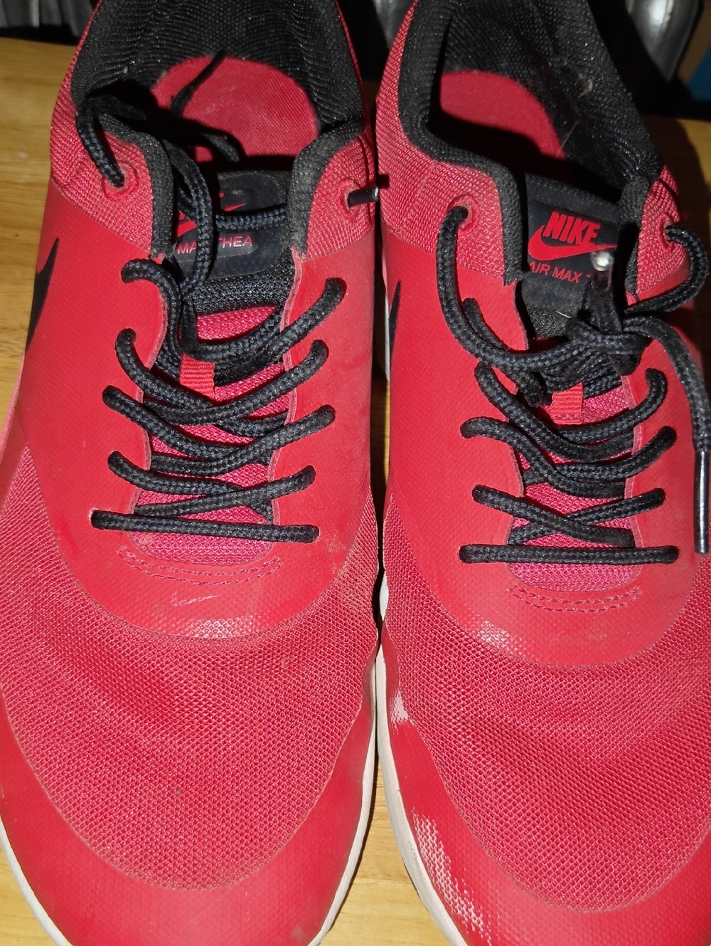 Nike Red and Black Running Sneakers